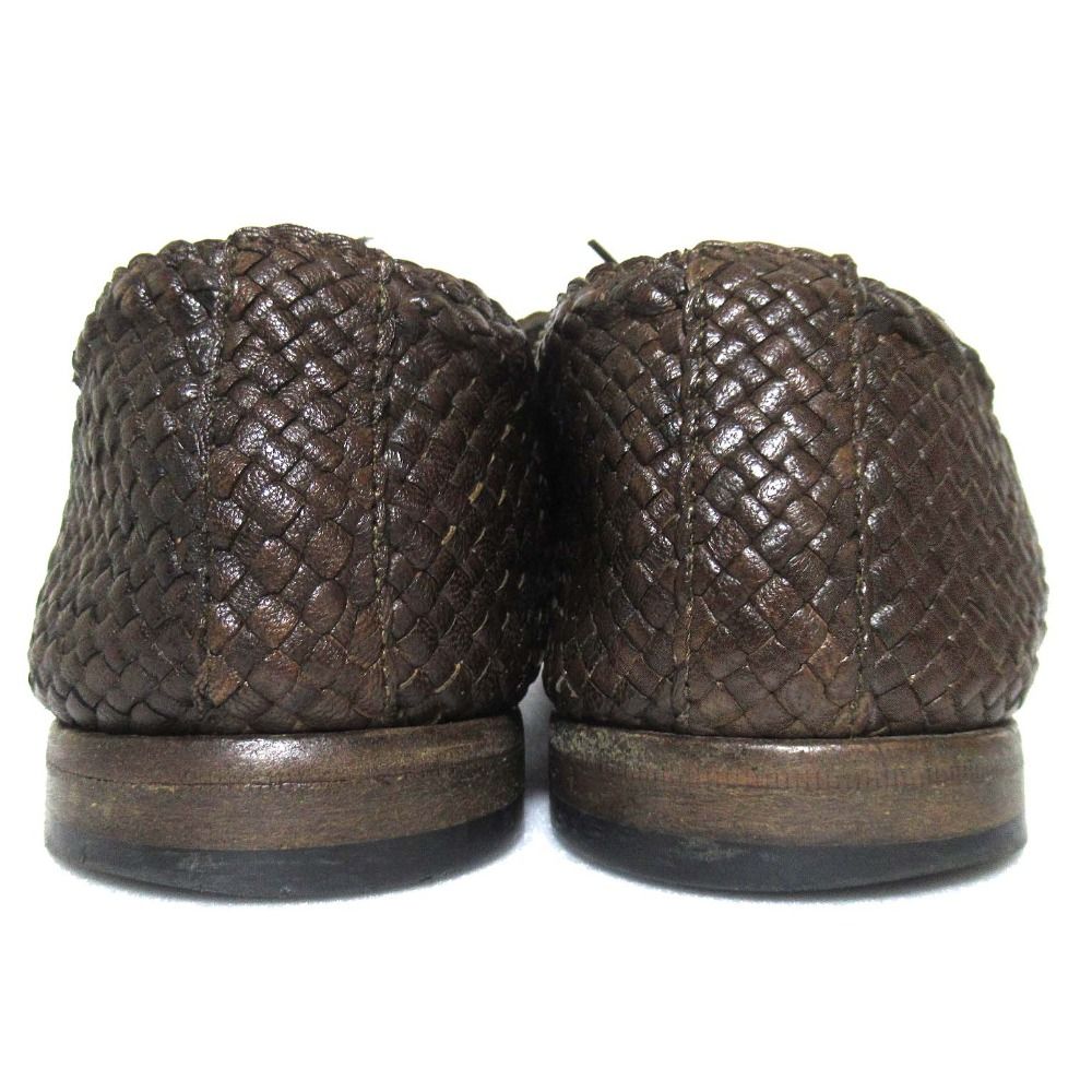 DOLCE-GABBANA ドルチェ-ガッバーナ イントレチャート ダービーシューズ ドレスシューズ サイズ7.5 26.5 cm ブラウン メンズ 古着