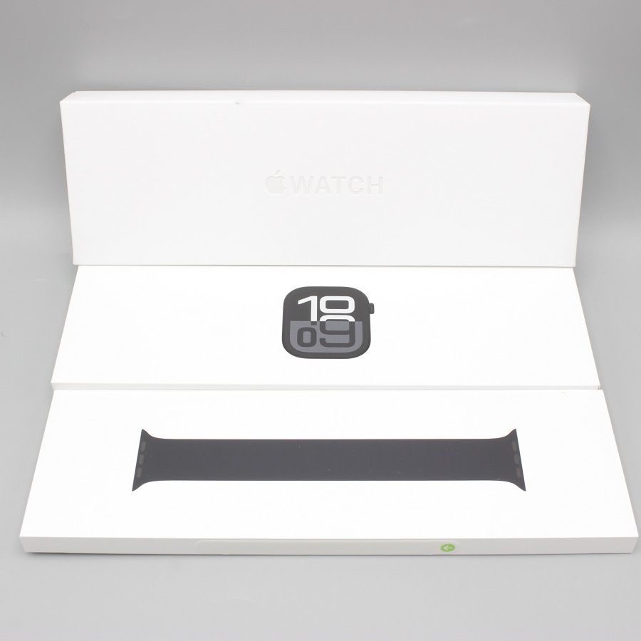 【新品未開封】Apple Watch Series10 46mm GPS+Cellular MX133J/A+MYAF3FE/A ジェットブラックアルミニウム/ブラックソロループ サイズ8 アップルウォッチ 本体
