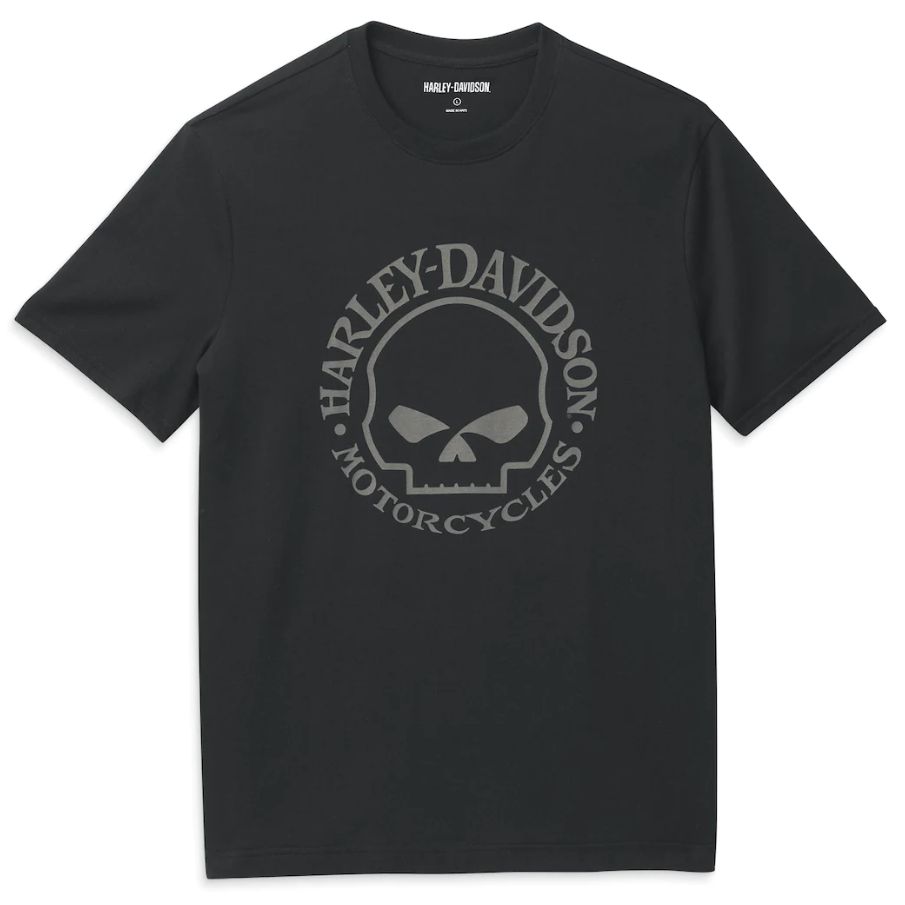 ハーレーダビッドソン 純正 メンズ ウィリーGスカル Wille G Skull プリント 半袖 Tシャツ サイズM (日本サイズＬ) ブラック  グレー ホワイト コットン100% バイカーズTシャツ メンズTシャツ 夏 シンプル 涼しい ハーレー純正 - メルカリ