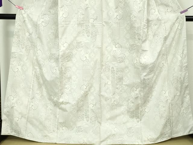 平和屋本店□極上 伝統工芸士 丸野勝寛 白井清道 本場大島紬 白大島 花