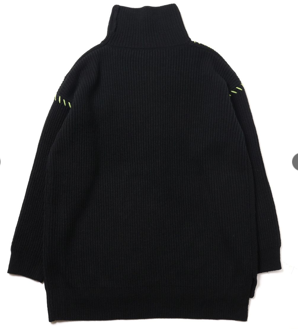 ファッション・ブランド EVANGELION Hand Stitch Turtleneck Knit (BLACK) RADIO EVA ラヂオエヴァ EVANGELION Hand Stitch Turtleneck