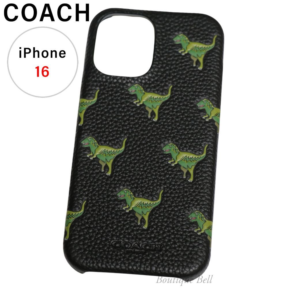 COACH コーチ レキシー レザー iPhone16ケース ブラックマルチ CZ303