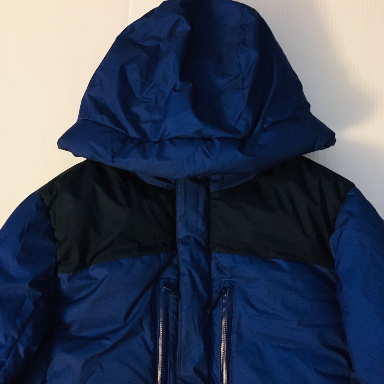 ノースフェイス THE NORTH FACE HYVENT ボーイズ130 ツートーン ロングダウン ダウンジャケット ダウンパーカー  ブルー×ブラック - メルカリ