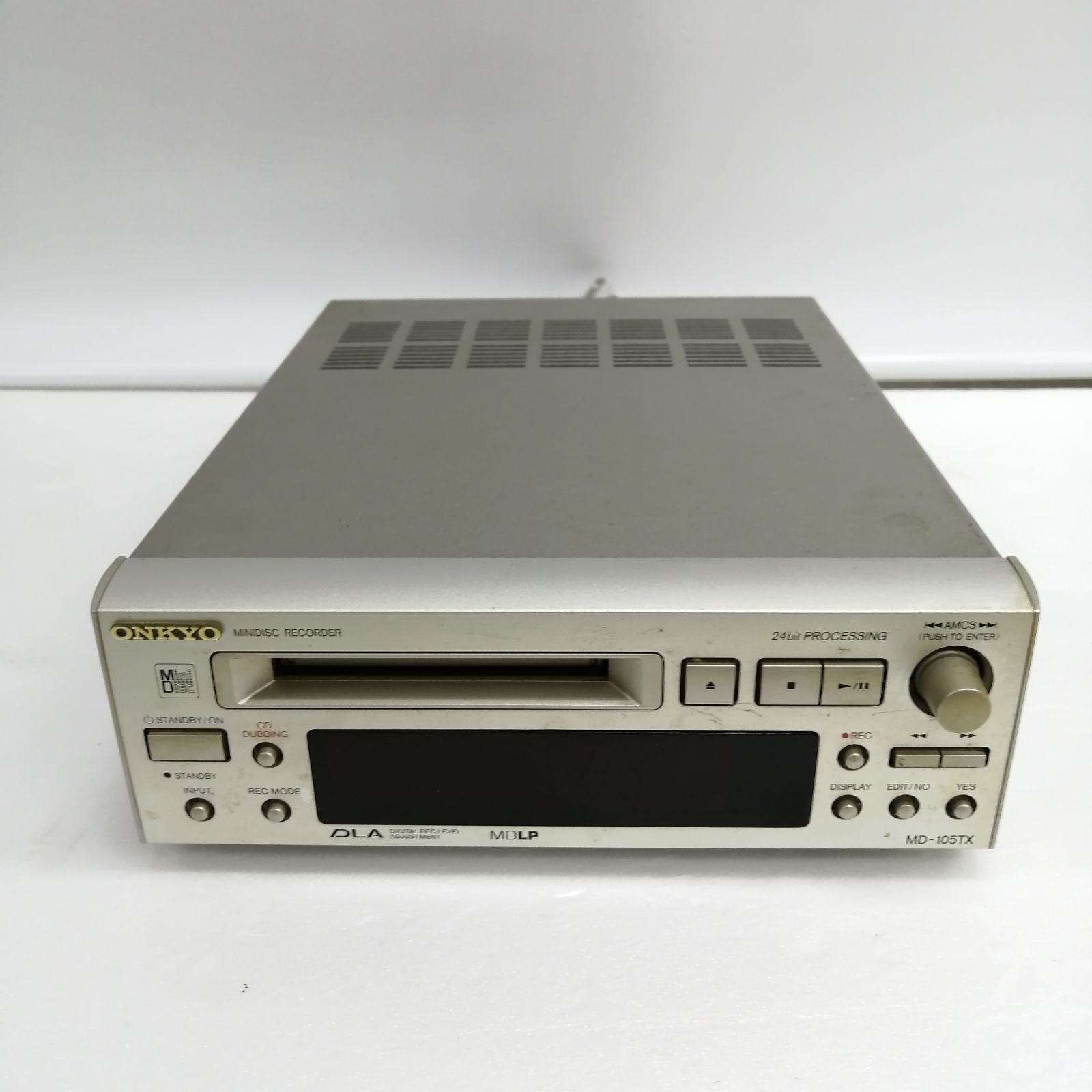 ONKYO オンキョー MDデッキ MD-105TX ジャンク ONKYO MDデッキ MD-105TX ディスクを読まないジャンクを修理
