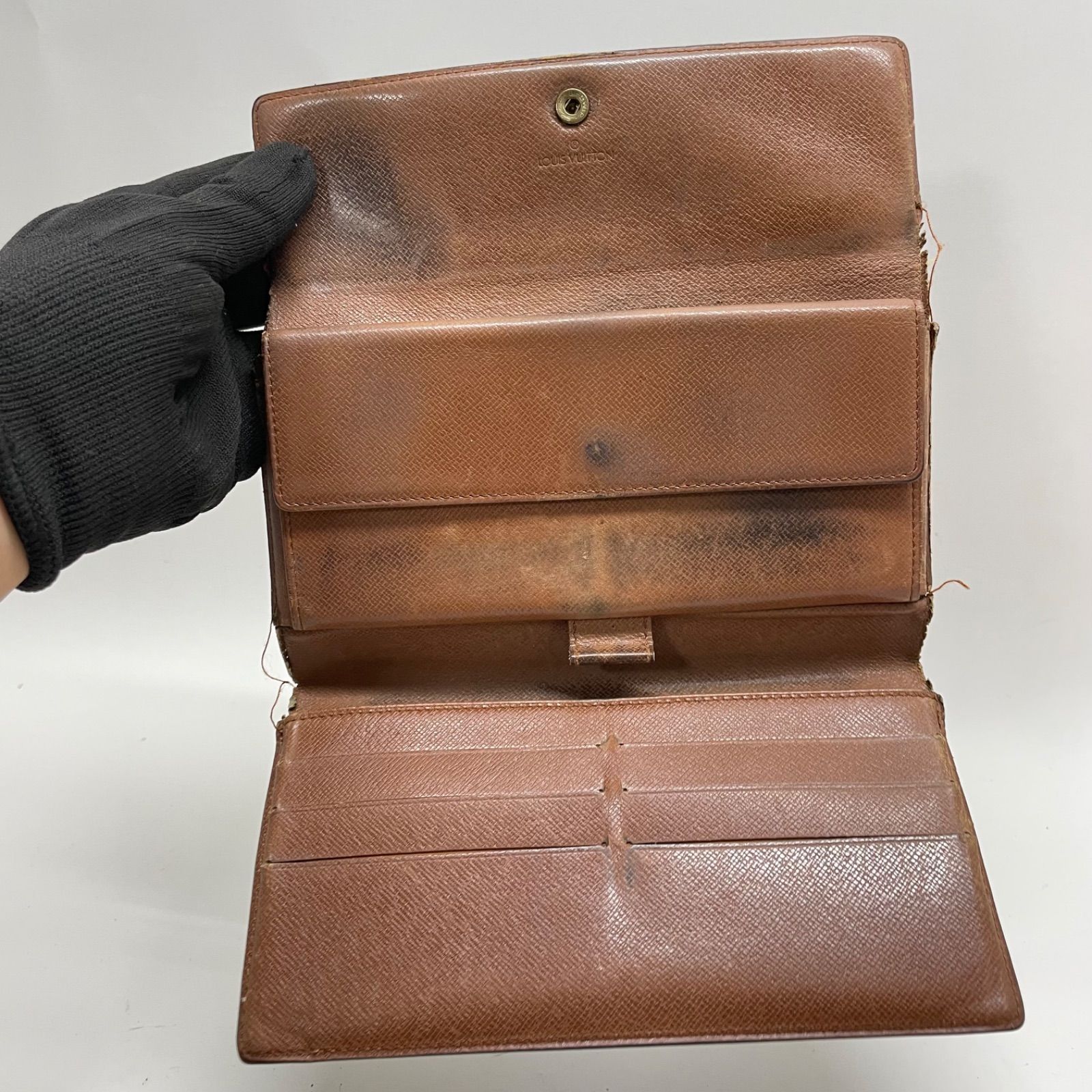 美品✨️ルイヴィトン　モノグラム　インターナショナル　長財布　折り財布　財布 クレマンス ルイヴィトン 長財布 ポルトフォイユクレマンス