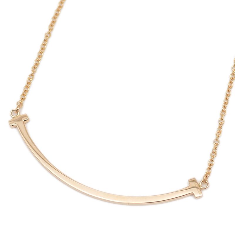 ティファニー Tスマイル ネックレス スモール K18PG - メルカリ