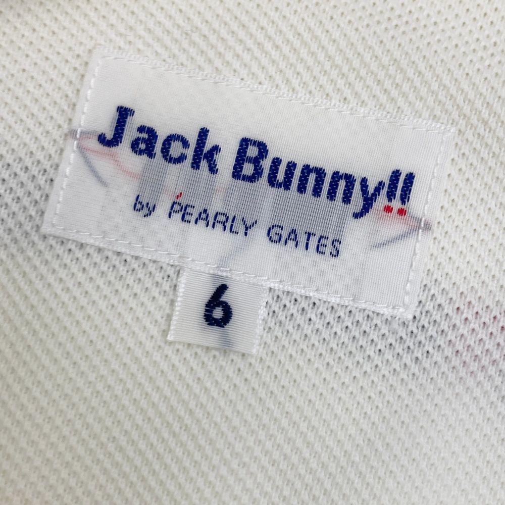 サイズ：6 JACK BUNNY ジャックバニー  半袖 ポロシャツ ドラえもん柄 ホワイト系 [240101481054] ゴルフウェア メンズ ストスト JACK BUNNY ジャックバニー 半袖 ポロシャツ ドラえもん柄