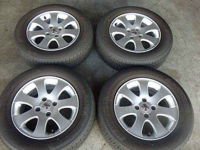 238-85　プジョー　307　アルミホイール＆ラジアルタイヤ　195/65R15　2019年　4本セット