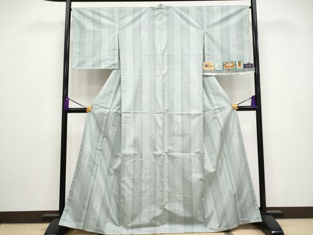 平和屋着物 上 本場大島紬 白大島 草木色泥染 沙絵麗 手絣 枝花文 大山謹製 証紙付き ♥ CYAA3063s5