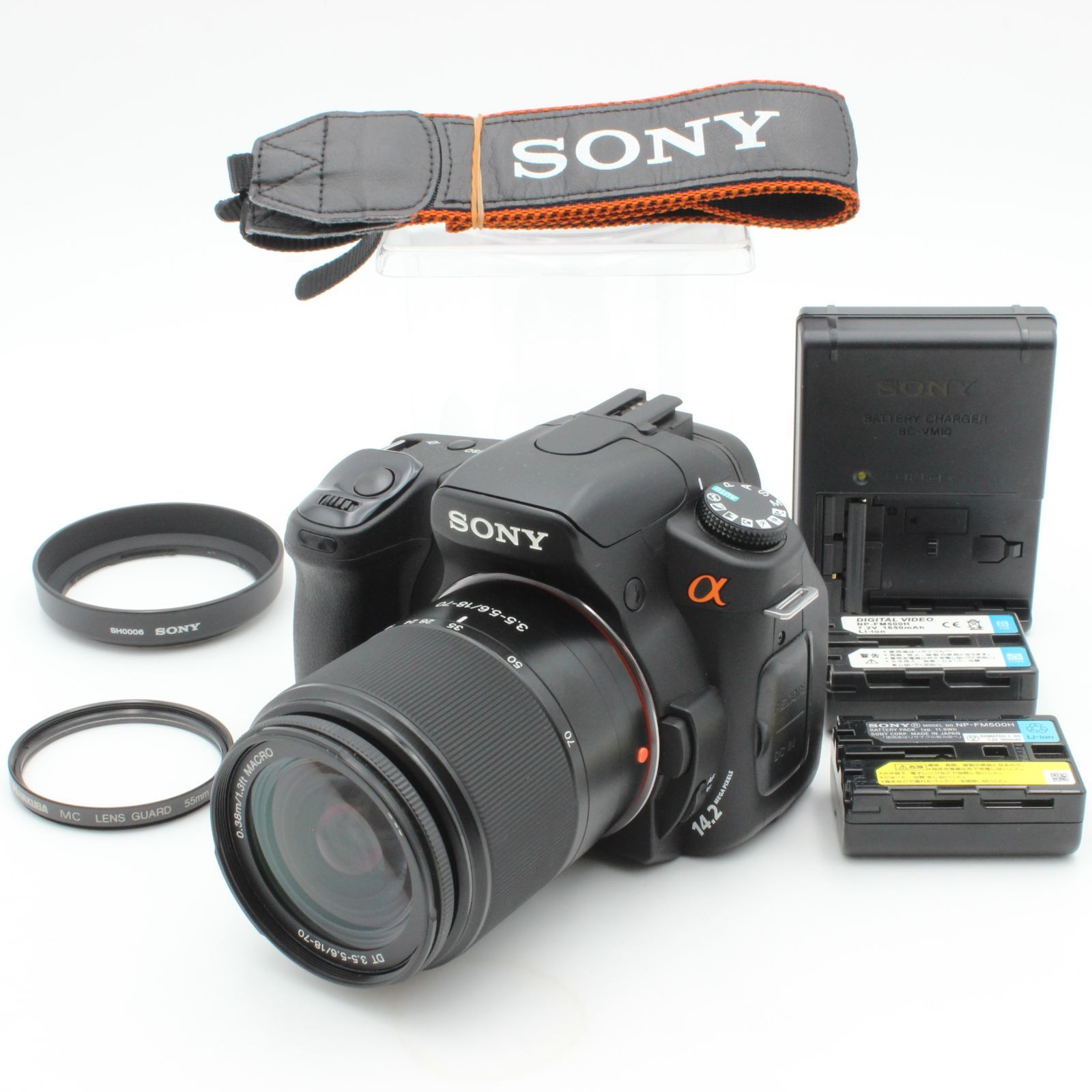 ソニー SONY デジタル一眼レフ α350 レンズキット DT 18-70mm F3.5-5.6付属 DSLR-A350K 55-200mm 車用品・バイク用品 中古ソニー SONY デジタル一眼レフ