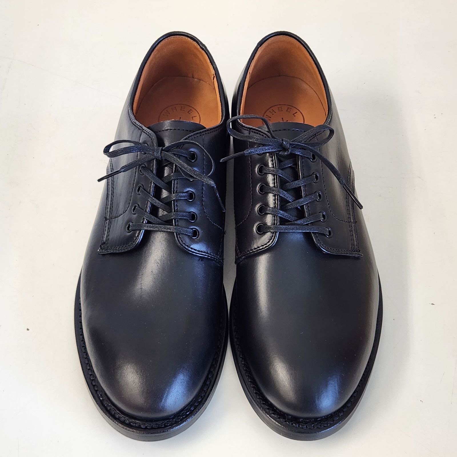 【美品】WHEEL ROBE 15075BLACK9 1/2D　ウィールローブ WHEEL ROBE ＃15075 プレーントゥ ブラック | LEATHER STYLE