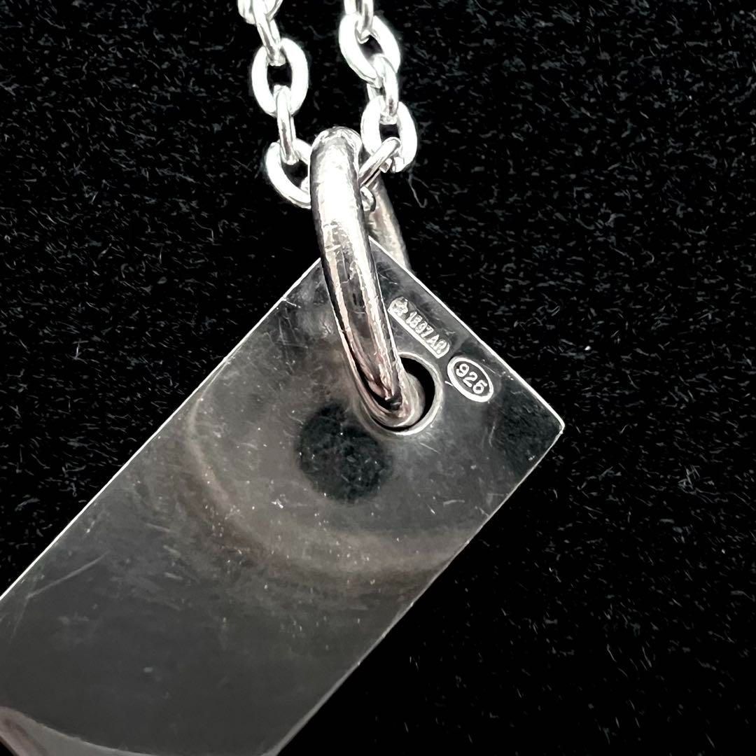 GUCCI グッチ ネックレス ロゴプレート ミニ シルバー925