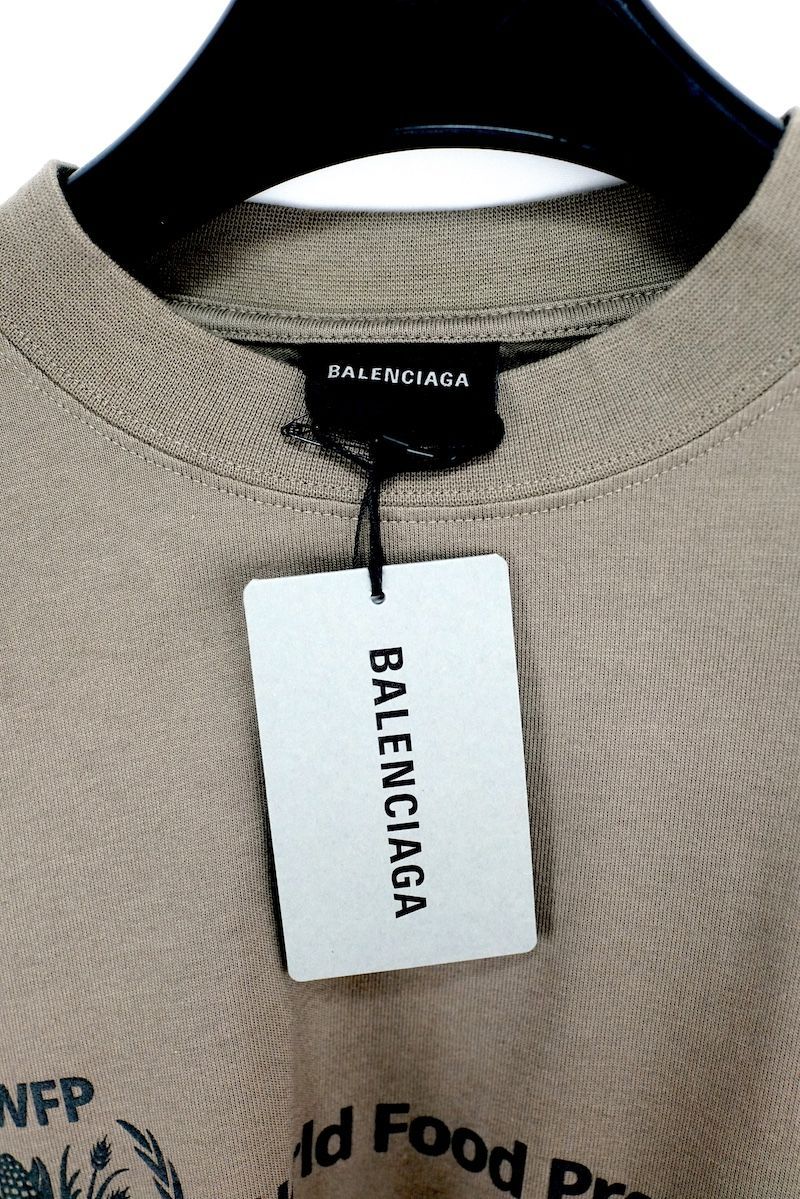 BALENCIAGA WFP Long Sleeved T-Shirt バレンシアガ プリント ロゴ レイヤード 長袖Tシャツ 698089  TMVL2 ブラウン サイズ3 新品未使用 - メルカリ