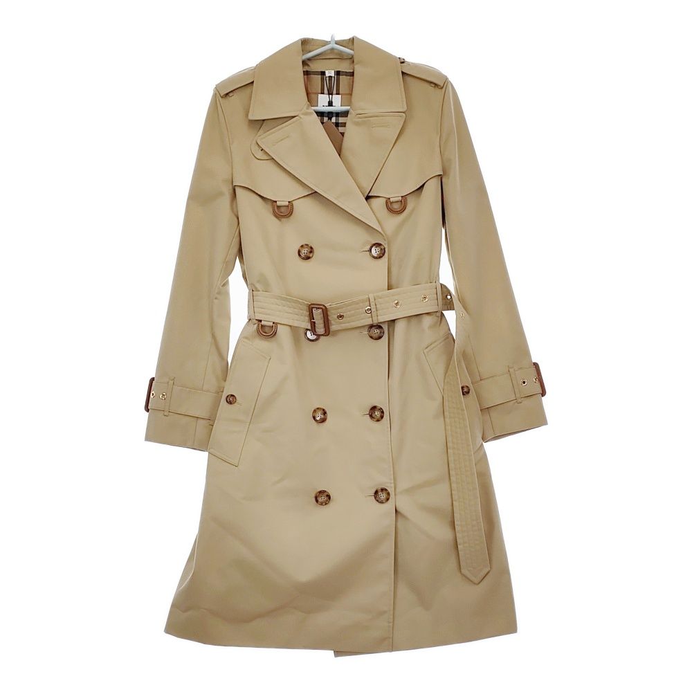 BURBERRY Islington HONEY UK10 ノバチェック トレンチコート ベージュ レディース バーバリー 5-0429M♪