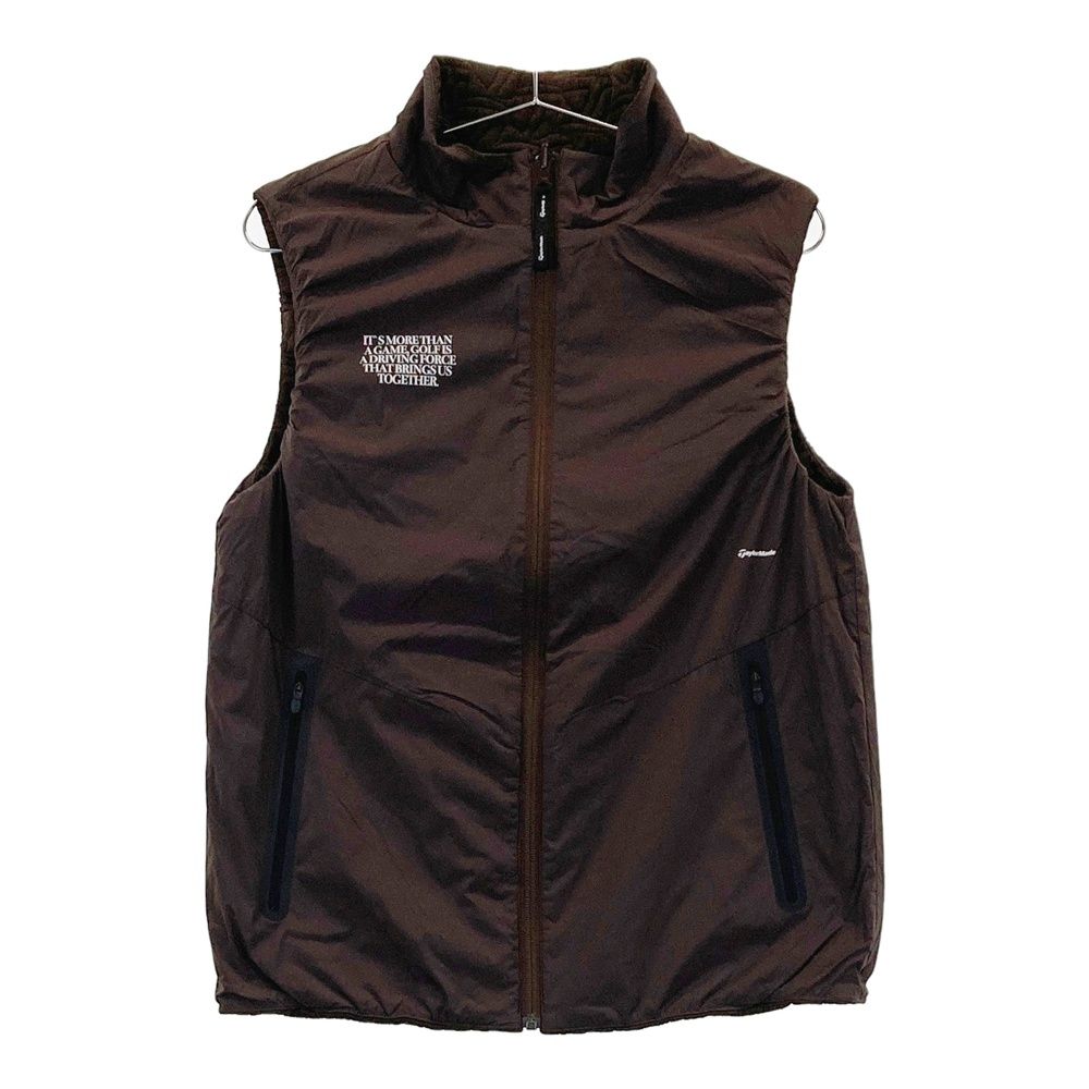 サイズ XS TAYLOR MADE テーラーメイド ×UNITED ARROWS 2025年モデル リバーシブル ジップベスト ブラウン系 240101528530 ゴルフウェア メンズ ストスト