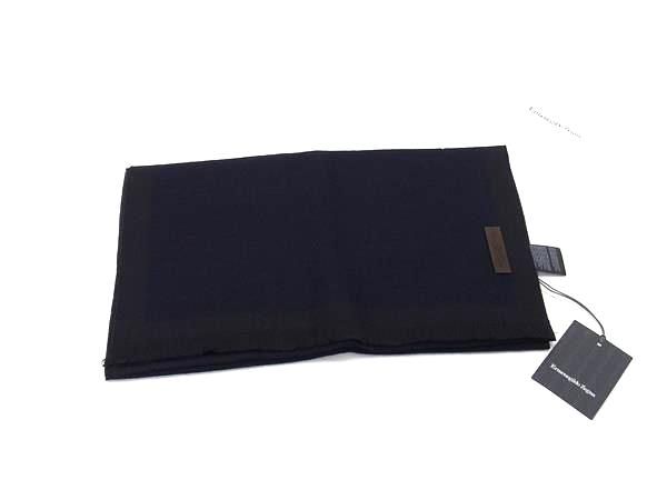 ■新品■未使用■ Ermenegildo Zegna エルメネジルド ゼニア ウール100% マフラー ストール 防寒具 メンズ ネイビー系 FM6702 □新品□未使用□ Ermenegildo Zegna エルメネジルド ゼニア ウール100