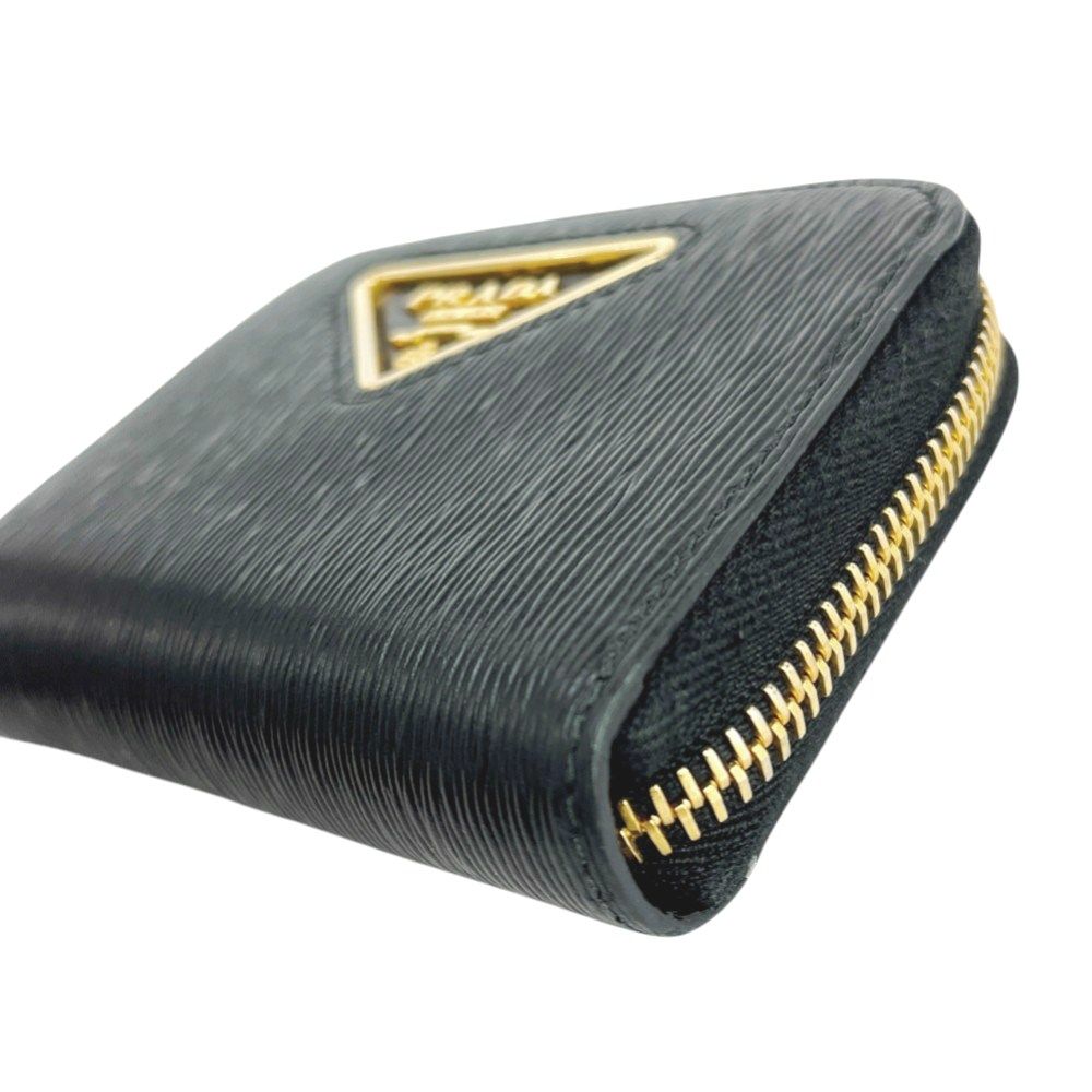 【美品】 PRADA プラダ ラウンドファスナー 財布 コインケース 小銭入れ □美品□ プラダ ラウンドジップ コイン カードケース 小銭入れ