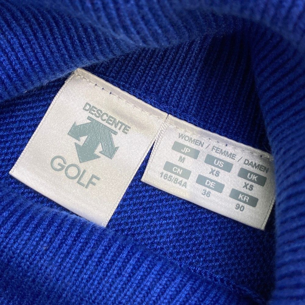 サイズ：M DESCENTE GOLF デサントゴルフ  タートル ニット セーター  ブルー系 [240101447561] ゴルフウェア レディース ストスト サイズ：M DESCENTE GOLF デサントゴルフ タートル ニット