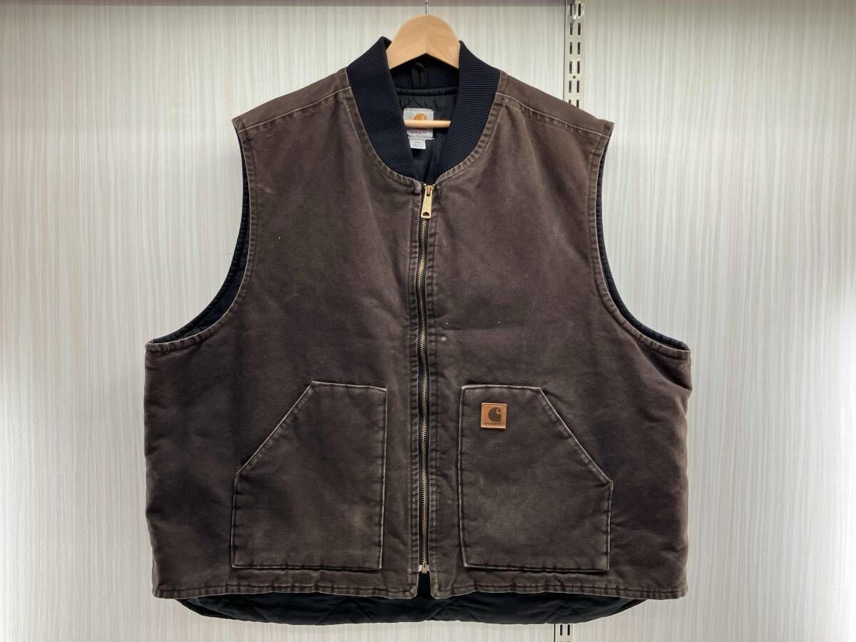 ダメージあり Carhartt カーハート ダックベスト 中綿 3XL