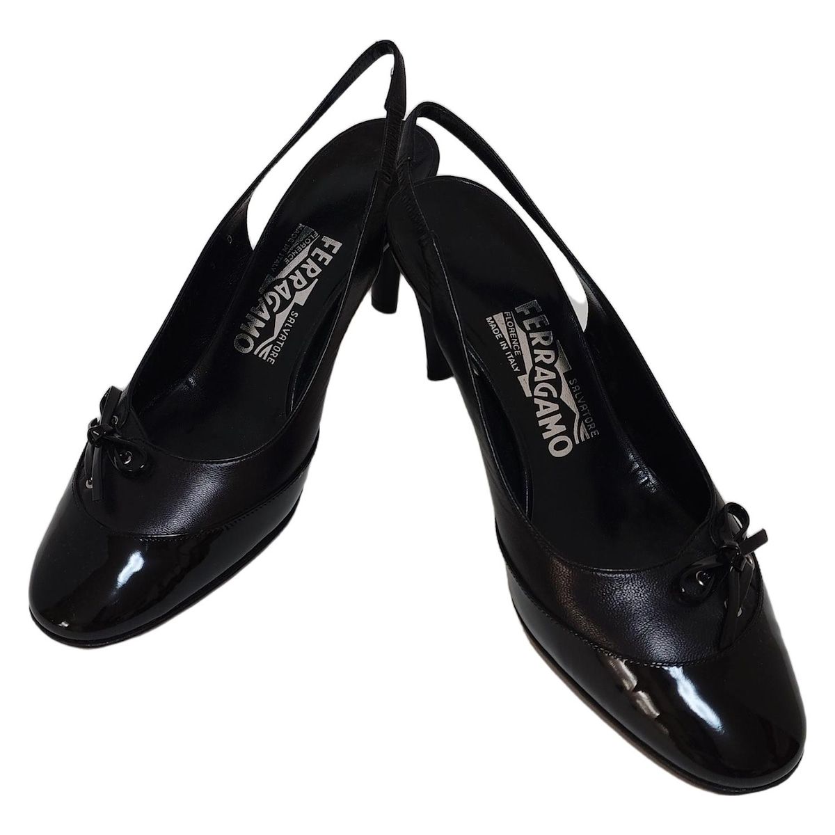 FERRAGAMO|SalvatoreFerragamo サルバトーレフェラガモ サンダル 5 レディース - 黒 リボン レザー