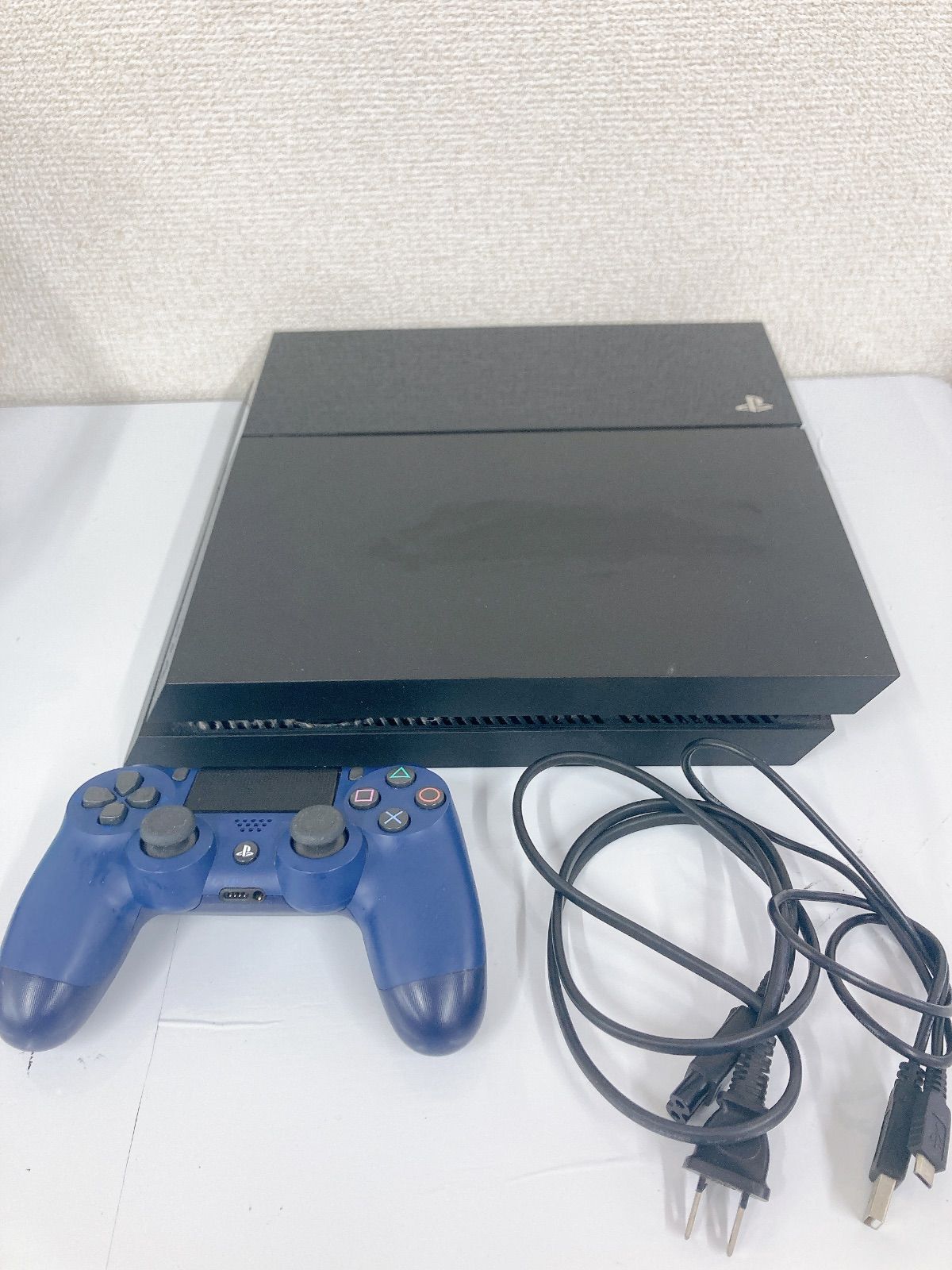 動作未 PS4 PlayStation PUH-1100A プレステ ブラック 本体 コントローラー ブルー ゲーム機本体 2