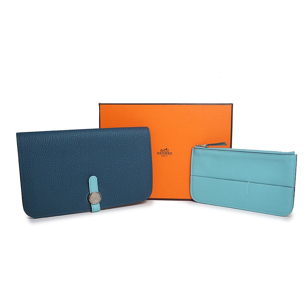 本物 良品■エルメス■ドゴン GM ドゴン デュオ トゴ ヴォースイフト 長財布 エルメス ドゴン デュオ GM 二つ折り長財布 トゴ ヴォースイフト