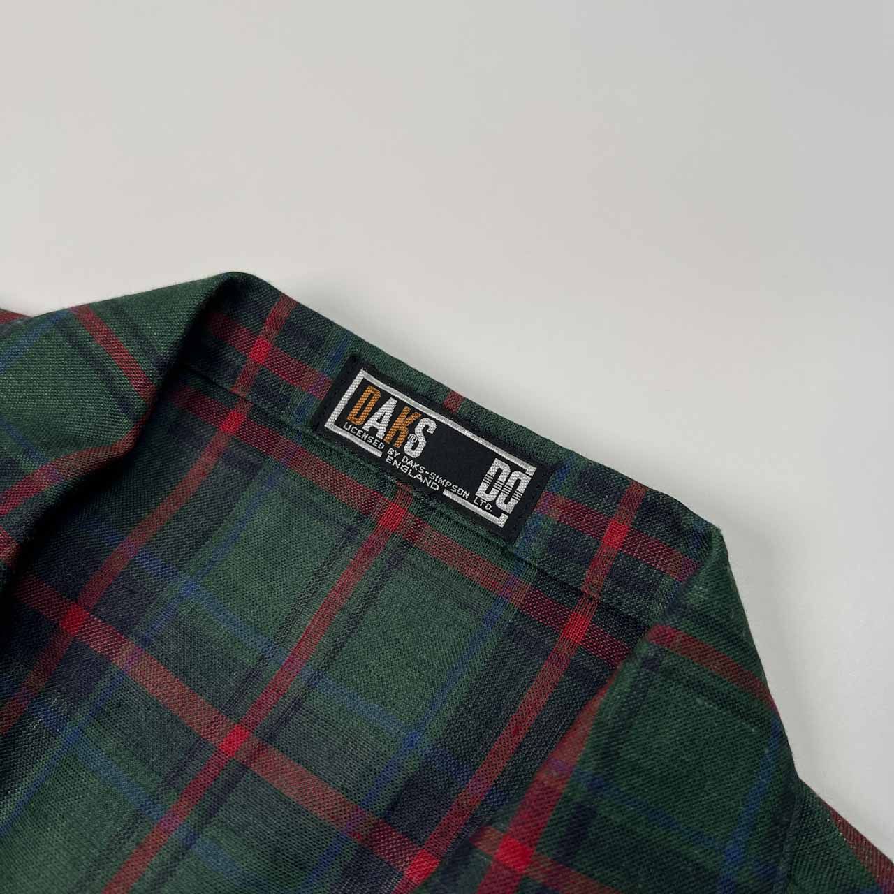 DAKSチェック柄半袖ワンピース DAKS ダックス チェック柄 リネン混 半袖 ワンピース サイズ