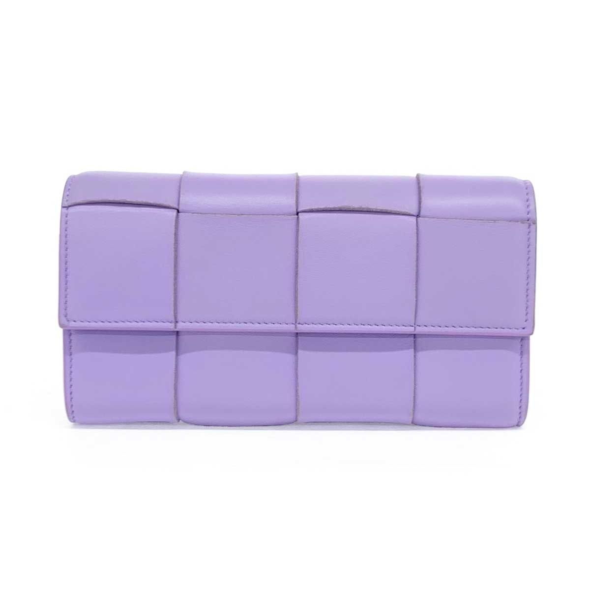 ボッテガヴェネタ カセット 長財布 紫 BOTTEGA VENETA ボッテガ