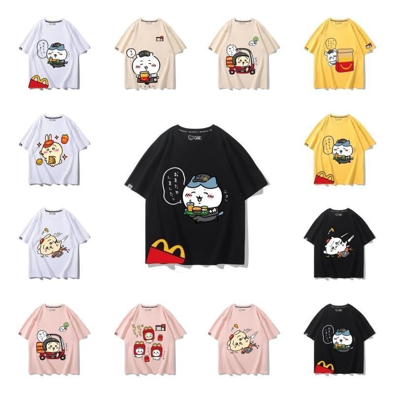 ちいかわ Tシャツ 夏 薄手 綿 半袖 男女兼用 コスプレ服 カップルウェア 学生服 プリント 大きいバージョン 二次元 可愛い 通気性 誕生日プレゼン