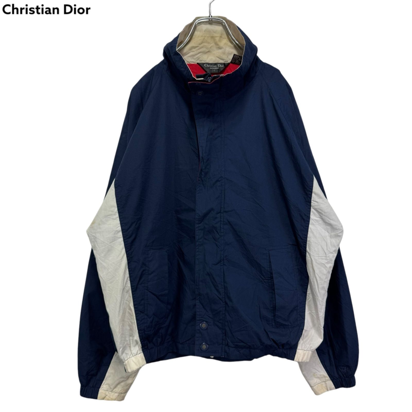 90s vintage Christian Dior Monsieur Logo Embroidery Zip-up Jacket 