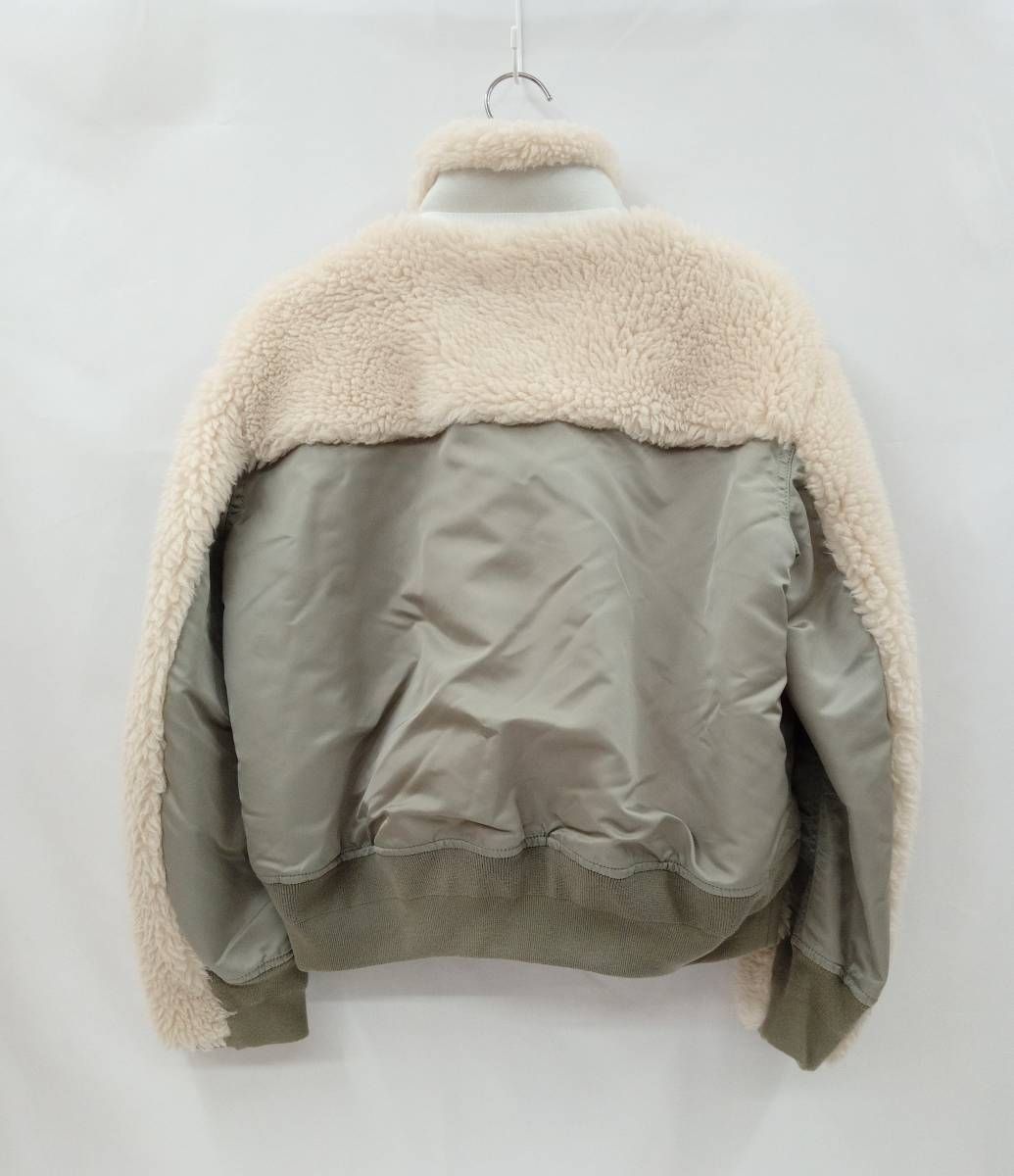 sacai サカイ Faux Shearling × Nylon Twill Mix Blouson 23-07012-526
