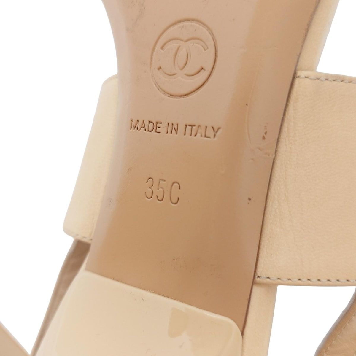 CHANEL(シャネル) サンダル 35 C レディース - ベージュ×黒