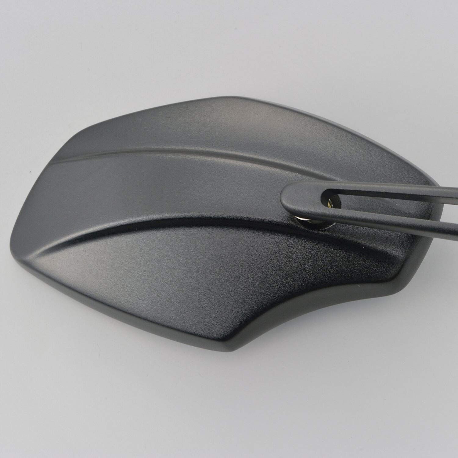 98916 ブラストブラック ヘキサゴン ブルーミラー 防眩鏡 新保安基準適合 10mm正ネジ 逆ネジ 右 片側1本 パラレルミラー バイク用 デイトナ Daytona