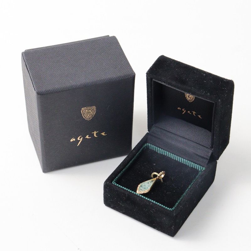 最終価格 美品 agete アガット チャーム アマゾナイト 楽天市場】K10アマゾナイトピアスチャーム agete アガット