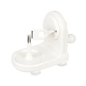 24個セット 果物用回転式 ピーラー|皮むき器 幅240mm 固定用吸盤付き パール金属 アップルピーラー 〔キッチン〕
