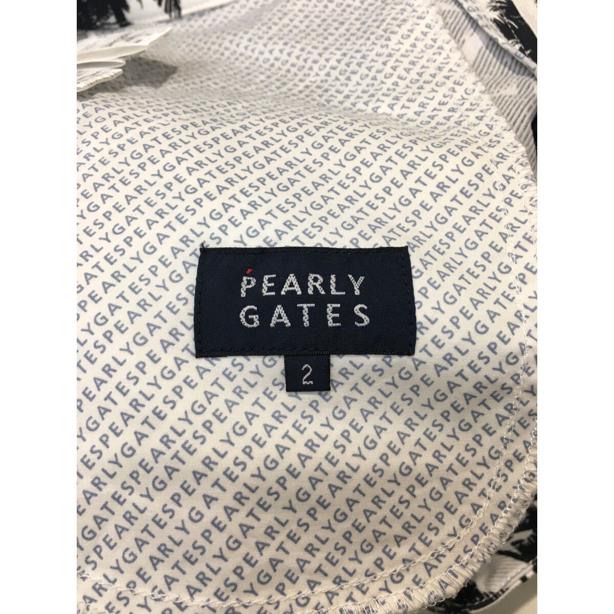 中古 レディース パーリーゲイツ PEARLY GATES パンツ 2(L) 白×紺
