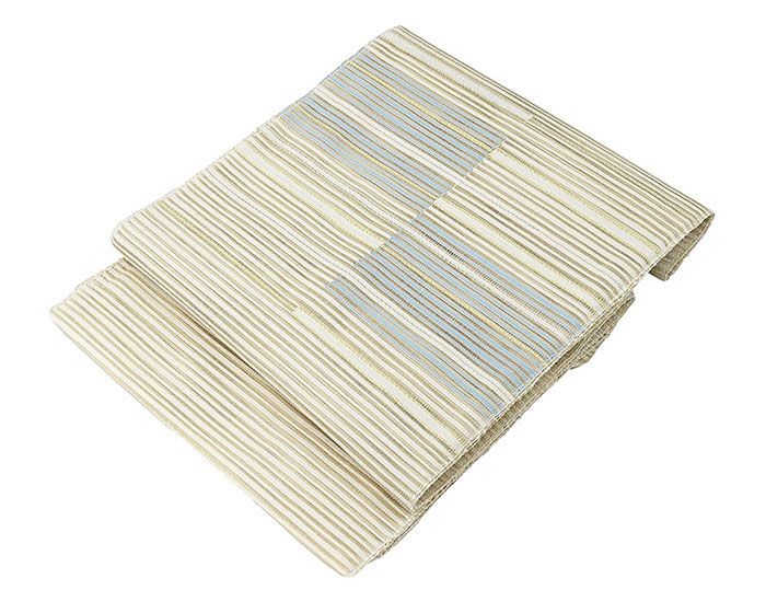 夏帯 名古屋帯 絽綴れ 正絹 新品 仕立て上がり 横段 夏八寸帯 八