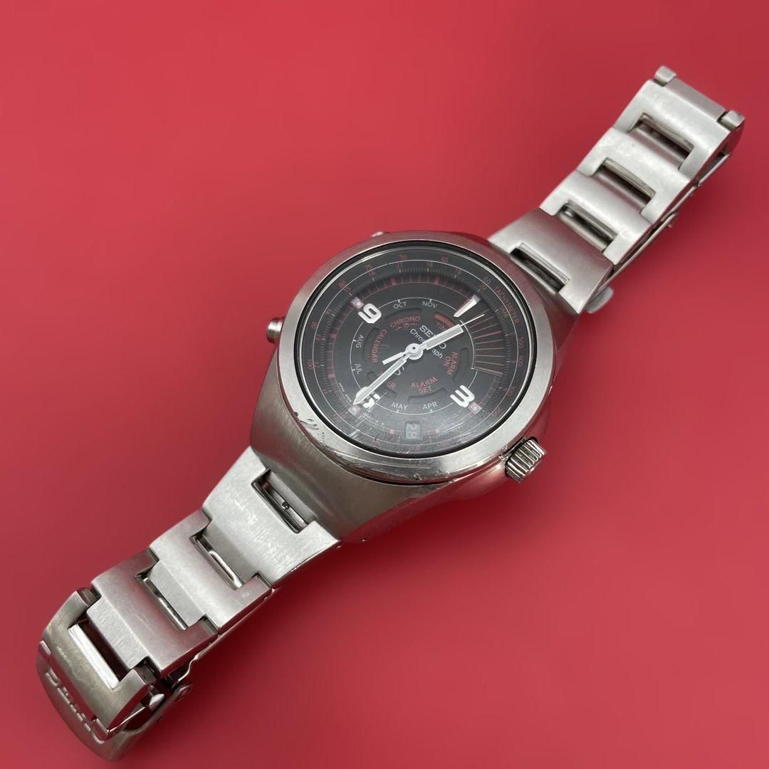 SEIKO SUSサス クロノグラフ 6M26-6020 黒文字盤 ダンシング