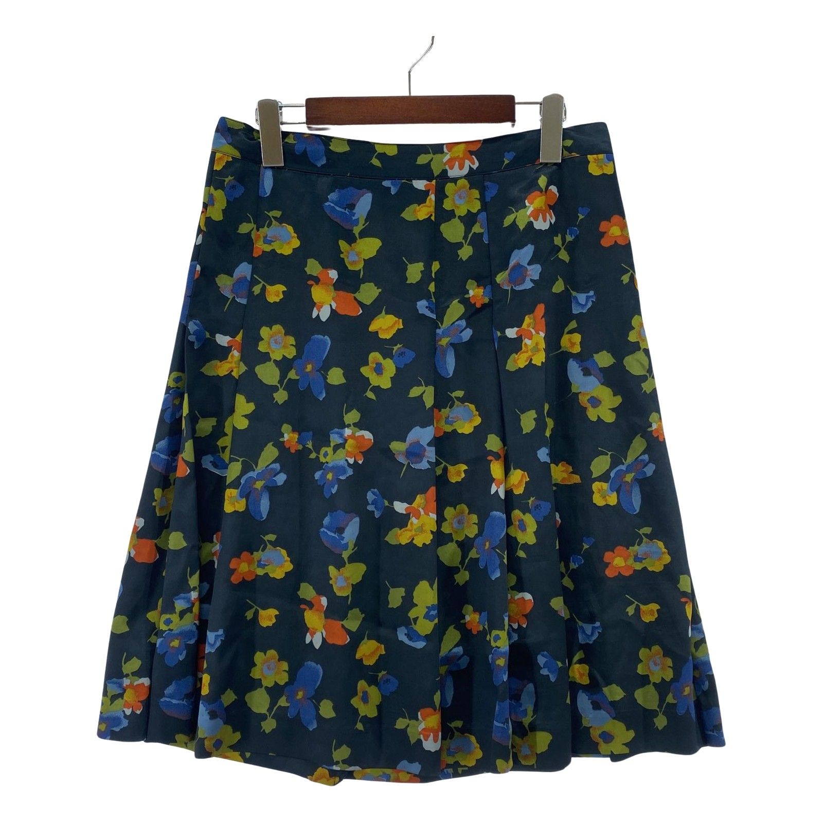 【美品】アニエスベー agnes b. フランス製 プリーツスカート　花柄 美品】アニエスベー agnes b. フランス製 プリーツスカート 花柄