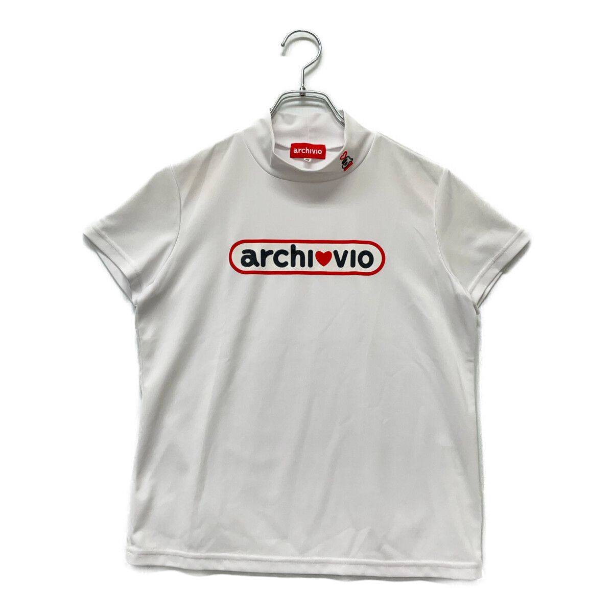  レディース アルチビオ archivio 半袖シャツ 38(M) 白 ホワイト モックネック