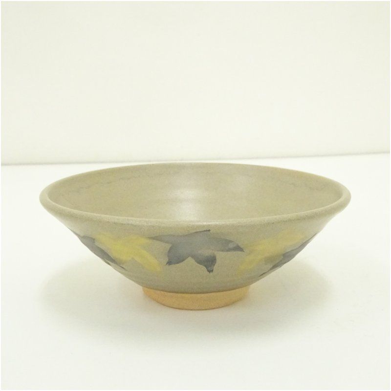京焼 安田全宏造 錦秋茶碗（共箱） 茶道 抹茶 おしゃれ 抹茶茶碗
