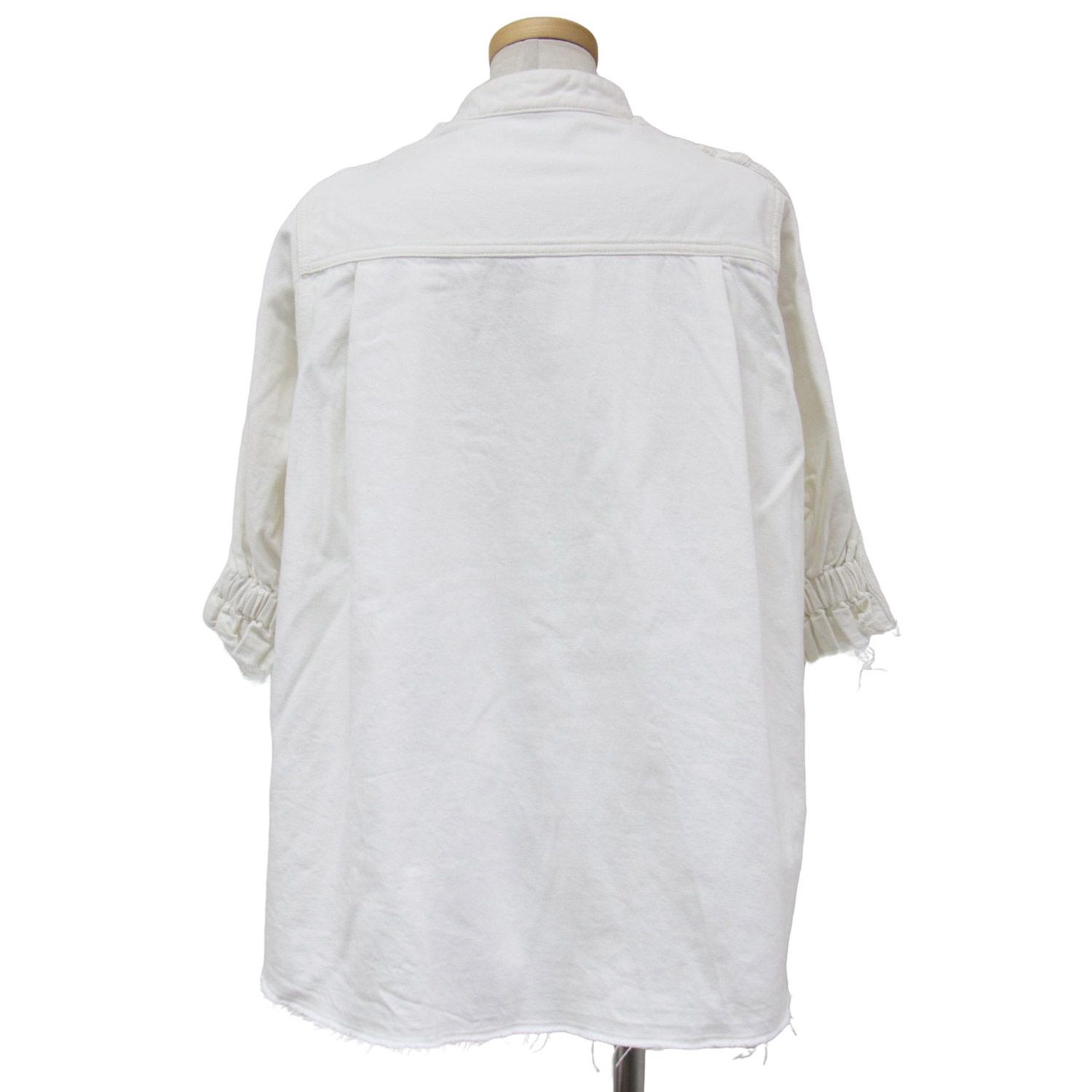 sacai 長袖シャツ 裾レース 異素材ドッキング サカイ