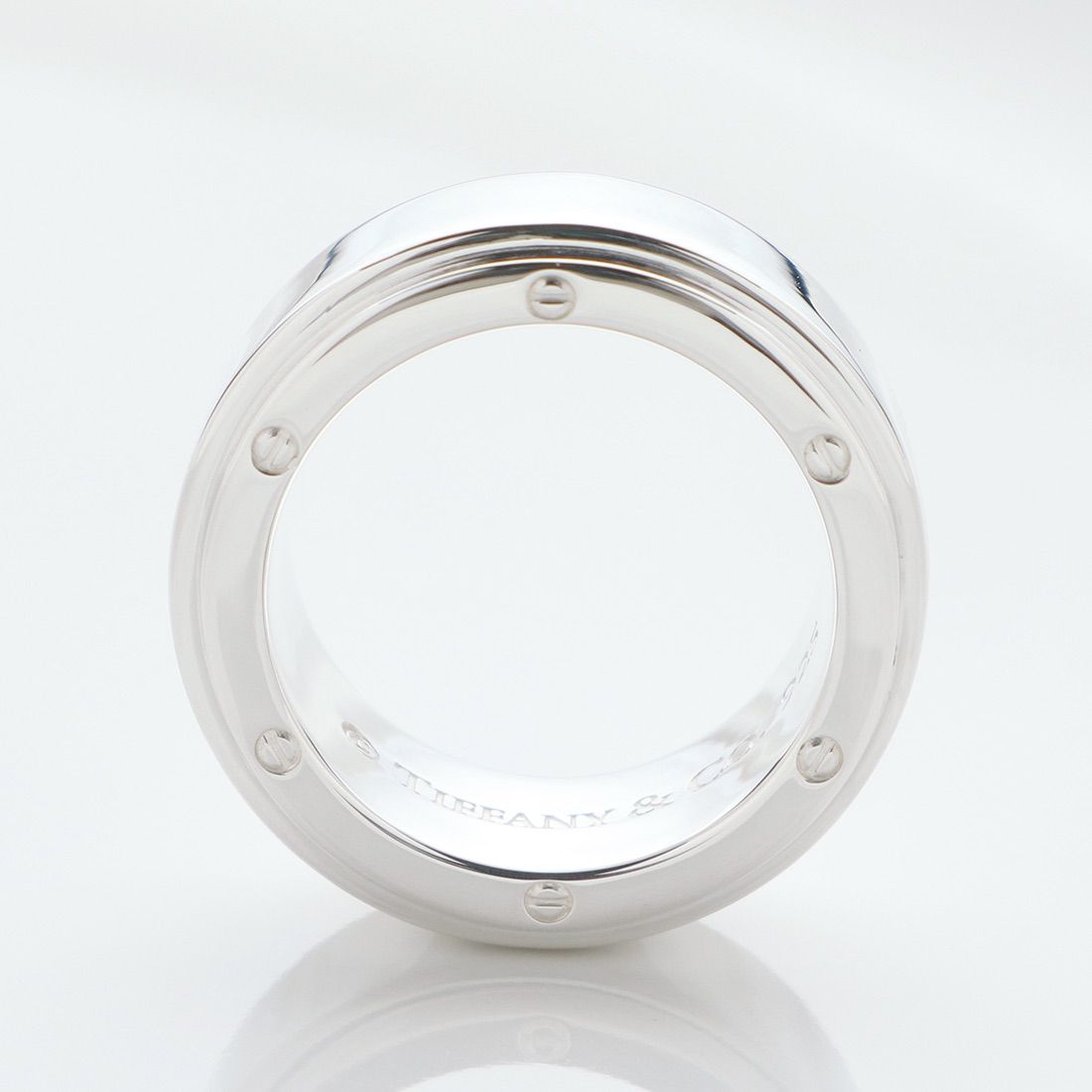 美品 TIFFANY&Co. ティファニー メトロポリス ワイド リング 9号 スターリング シルバー AG 925 指輪