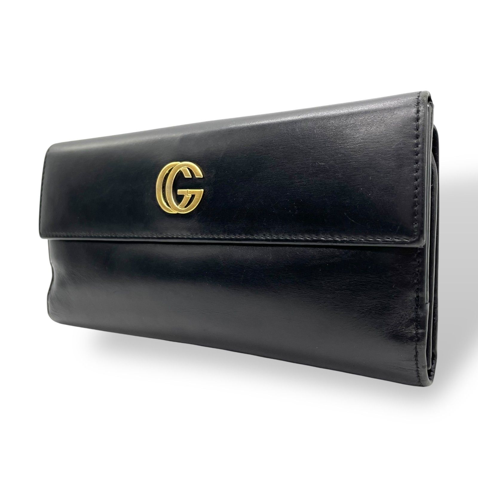 GUCCI グッチ GGマーモント 長財布 Wホック 213318 ダブルG 黒 GUCCI グッチ GGマーモント 長財布 Wホック 213318 ダブルG 黒