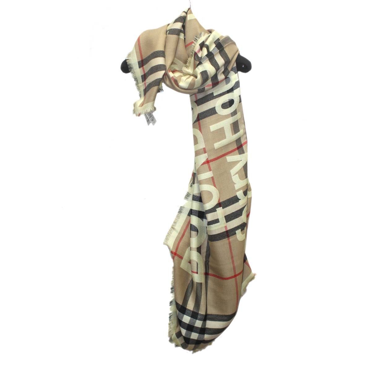 BURBERRY チェック柄ストール BURBERRY バーバリー ストール MU GNT CHK SLD LNG CSSC 8035910