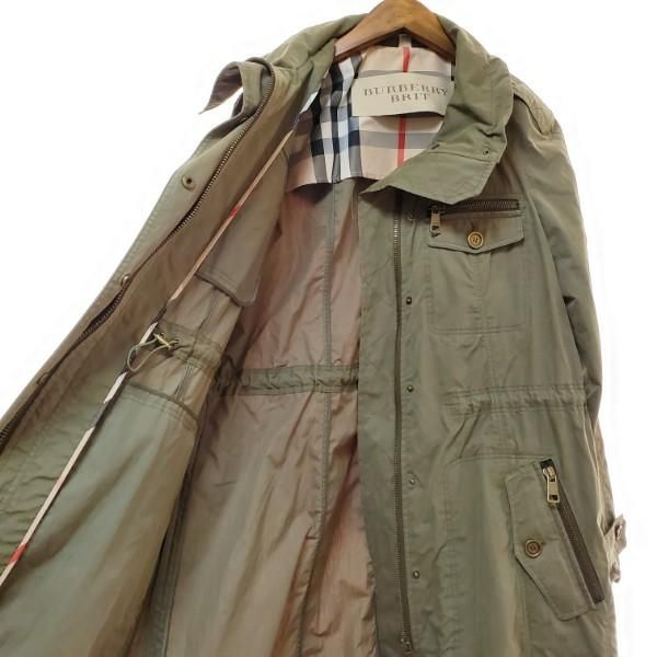 BURBERY BRIT バーバリー　モッズコート axc バーバリー ブリット BURBERRY BRIT コート 42 カーキ モッズ