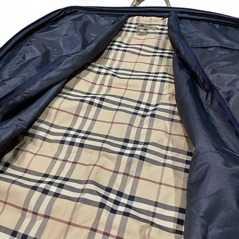 バーバリー 　ガーメントバッグ ノバチェック BURBERRY バーバリー スーツ用 ガーメントバッグ ブラック ノヴァ