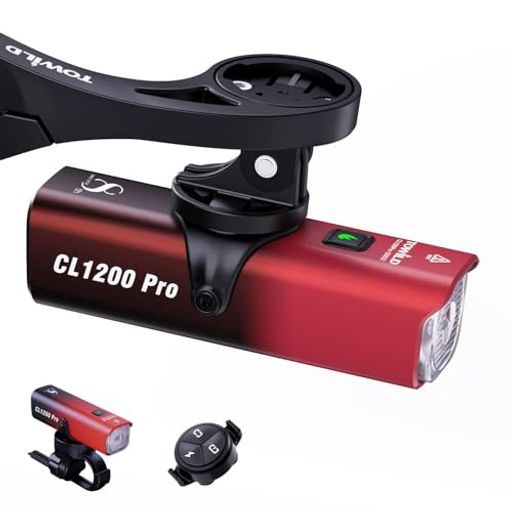 自転車ライト充電式USB-Cロードバイクライト1200ルーメン自転車用