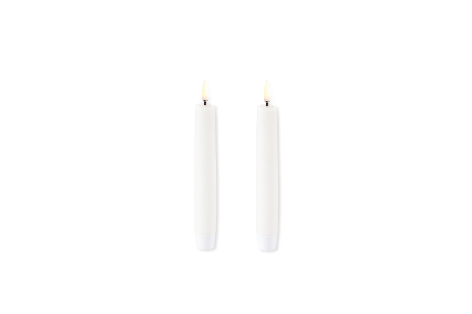 LED テーパーキャンドル　直径2.3×長さ15cm　ノルディックホワイト　2本セット/42xNW02315-2