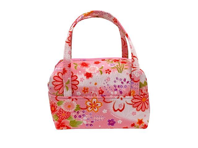 子供用 花柄 着物セット バッグ　草履付き　七五三　被布 子供用 花柄 着物セット バッグ 草履付き 七五三 被布